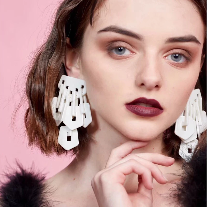 

Ztech Trendy Statement Big Irregular Resin Earrings New Bijoux Charm Maxi Wedding Drop Dangle Earrings For Women Wholesale