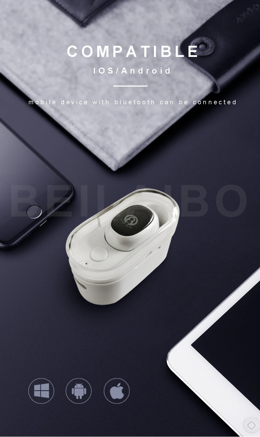BL18 Sport Earpieces wireless earphones with microphone bluetooth headset wireless gaming headset Wireless headphone Bluetooth (9)