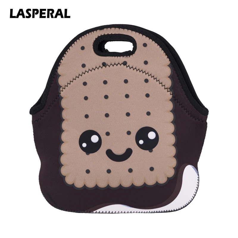 

Lasperal Cute Cake Patten Printed Thicker Polyester Insulated Travel Lunch Box Storage Bag Food Fruit Storage Organizer