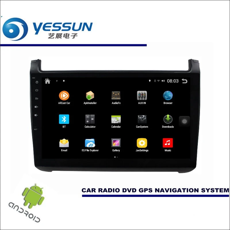 YESSUN автомобильный Android плеер мультимедиа для Volkswagen VW POLO/Vento 6R-Радио Стерео gps Nav Navi(без CD DVD) 10," HD экран