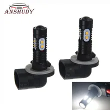 Автомобиль светодио дный туман Light 880 881 H27 2323 10SMD светодио дный Анти-туман авто лампы 50 W 6500 K 550lm высокое Яркость днем ходовые огни 12 V