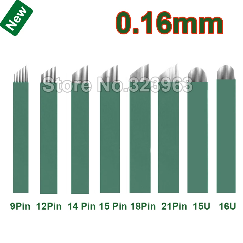 

Lamina Tebori 0.16mm Microblading Needles for Permanent Makeup 9 12 14 15 18 21 15U 16U 12U Blade Manual PenTattoo Needles