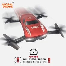 Global Drone GW186 Foldable Drone with Camera HD Wifi Control FPV Quadrocopter Selfie Drone Professional Dron VS JY018 E58 E52
