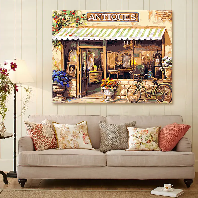

diy digital painting Store Gate digital paint by numbers modular painting drawing practice coloring by numbers