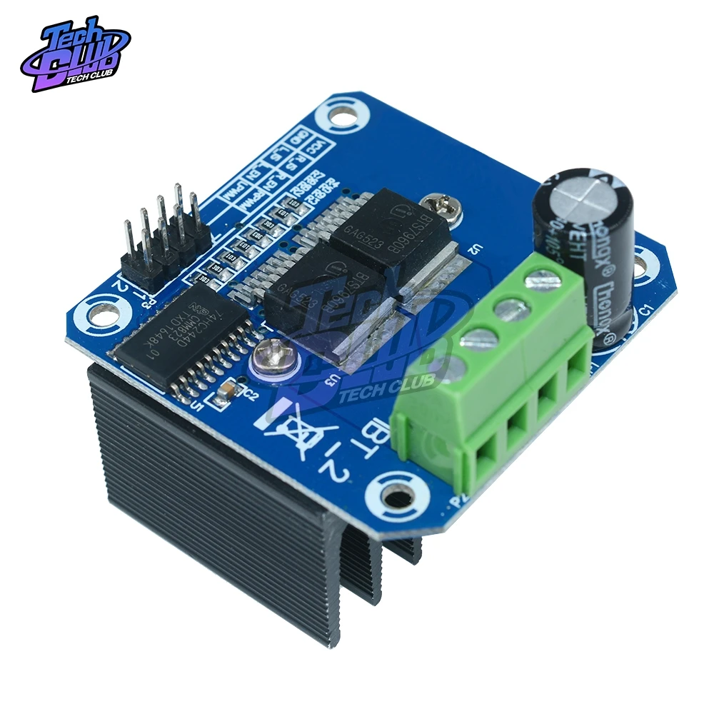 BTS7960B DC 43A Драйвер шагового двигателя двойной h-мост PWM Модуль платы для Arduino Smart Car 5,5 V-27 V мощность