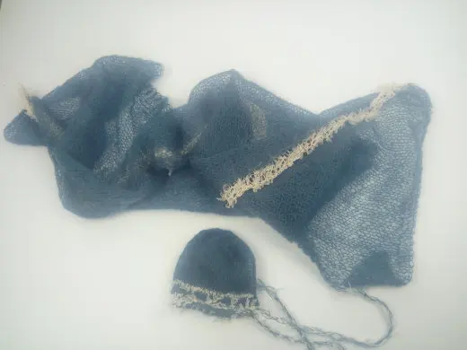 

Stretch wrap,newborn mohair wrap with matching hat for newborn props,soft blanket,baby wrap blanket for newborn props(40*80cm)