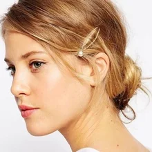 1 шт. Заколки для волос для Для женщин аксессуары для волос овальный сплава из жемчуга аксессуары свадебный головной убор волосы купить на боковой слово заколки клип Головные уборы G0402