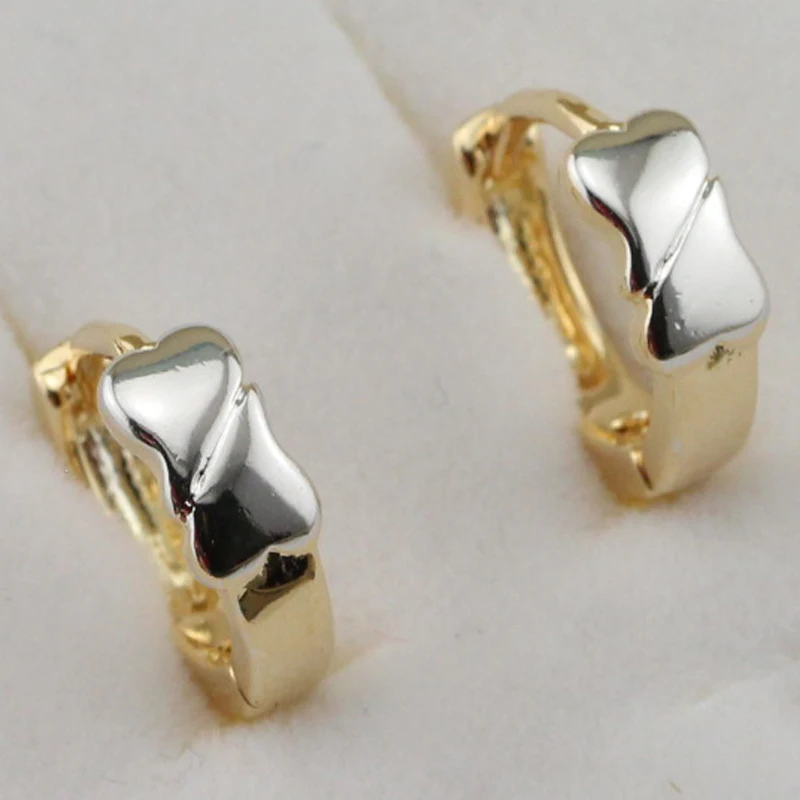 Classy Elegant Nice Hoop Earrings Yellow Golden Plated Jewelry Gift For