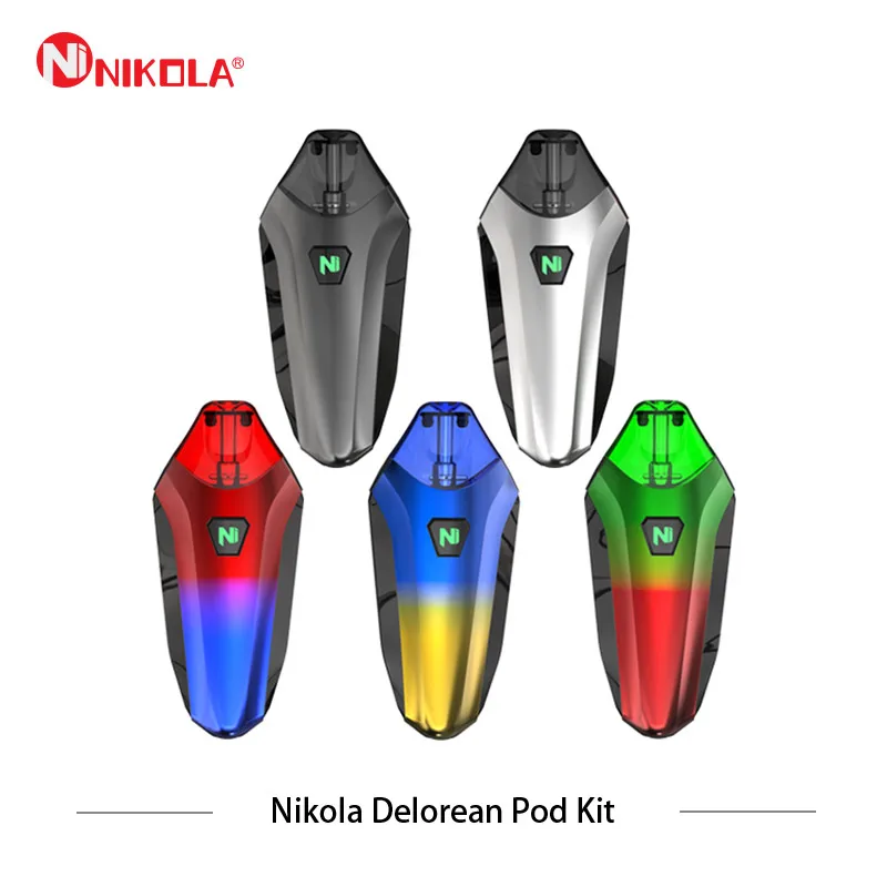 

Electronic Cigarettes Nikola Delorean Pod Kit Pod System Vaporizer Hot Small E Cigarettes 2ML 370mAh Battery All-in-one Vape Kit
