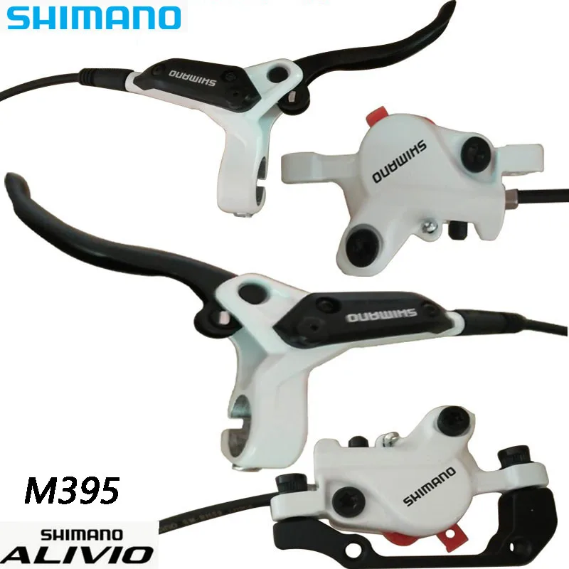 SHIMANO ALIVIO M395 MTB велосипед гидравлический дисковый тормоз набор зажим горный для тормоза велосипед дисковый тормоз XT и тормозной лист винты - Цвет: M395