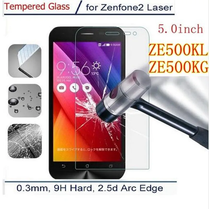 

Premium Tempered Glass For ASUS_Z00ED Asus Zenfone 2 Laser ZE500KL ze500kg ze 500 kl kg Z00RD ME500KL Screen Protector Film