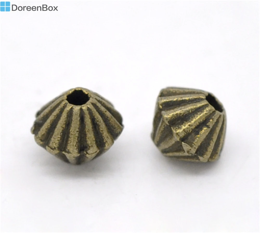 

Doreen Box hot- 200 Bronze Tone Bicone Spacer Beads 5x4mm (B14482)