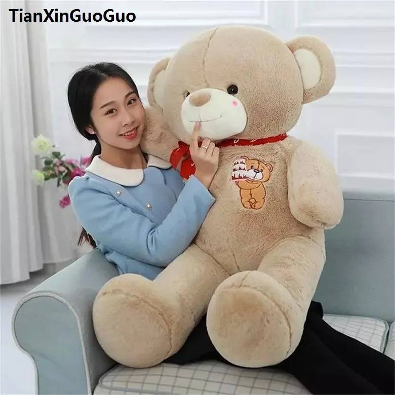 stuffed plush toy large 100cm lovely teddy bear plush toy cake bear doll soft throw pillow birthday gift w2981