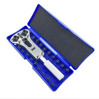 

19 in 1 3 Jaw Watch Repair Tool Kit Adjustable Watch Bottom Back Case Opener Hand Tool Set For Clock Watch Battery Change
