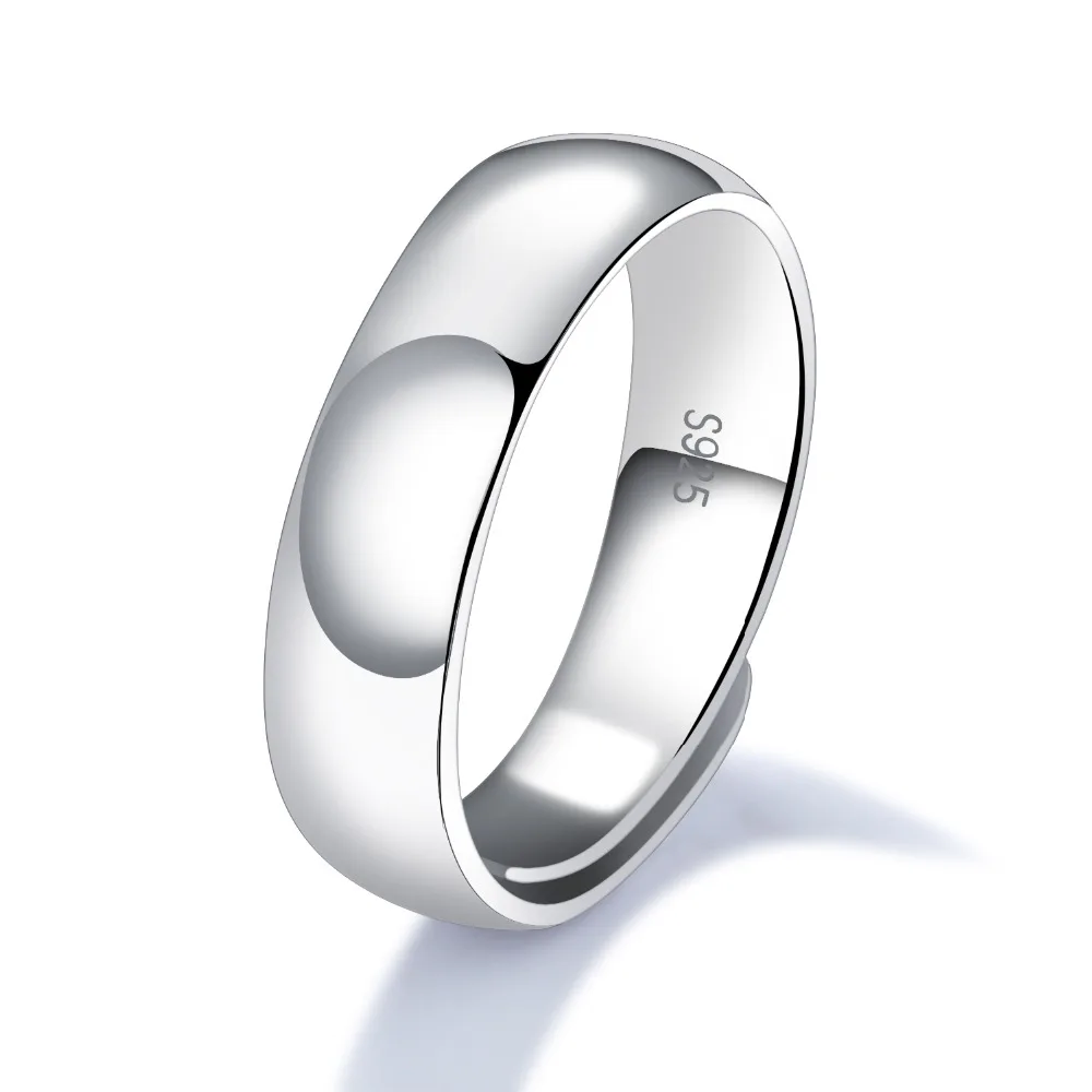 Classic 925 Sterling Silver Rings For Men Simple & Smooth Design ...