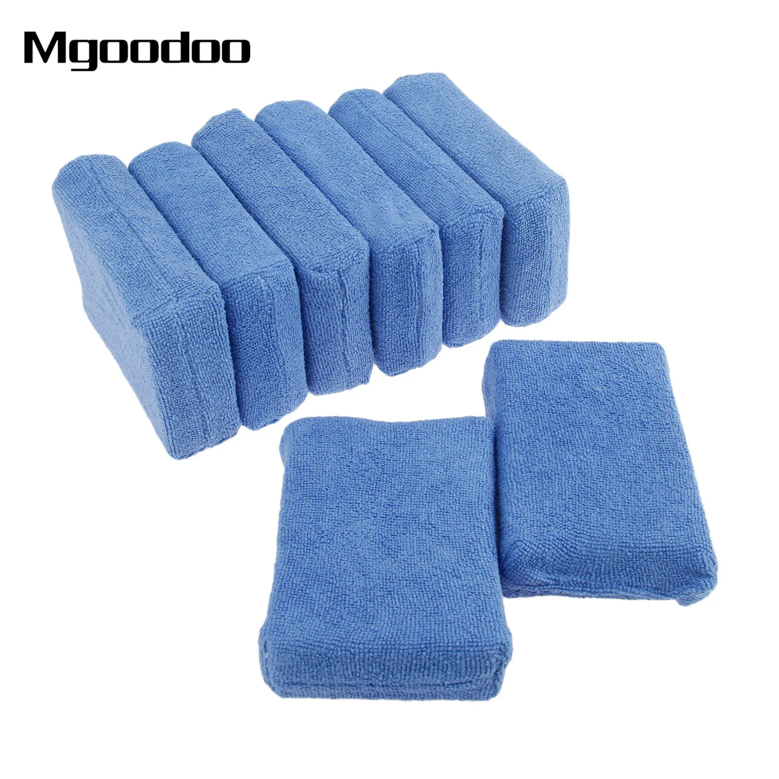 8Pcs Microfiber Car Cleaning Sponge Cloths Hand Wax Polishing Buffing