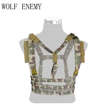 Военная Униформа тактический жилет Airsoft Молл Системы низкий профиль груди Rig Съемный пистолет слинг Охота Airsoft Пейнтбол Шестерни