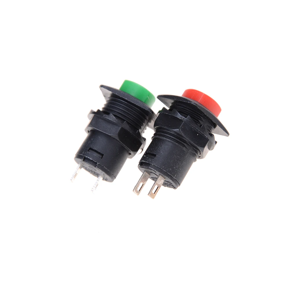 1 x High Quality Momentary Non Latching Red / Green Round Cap Push