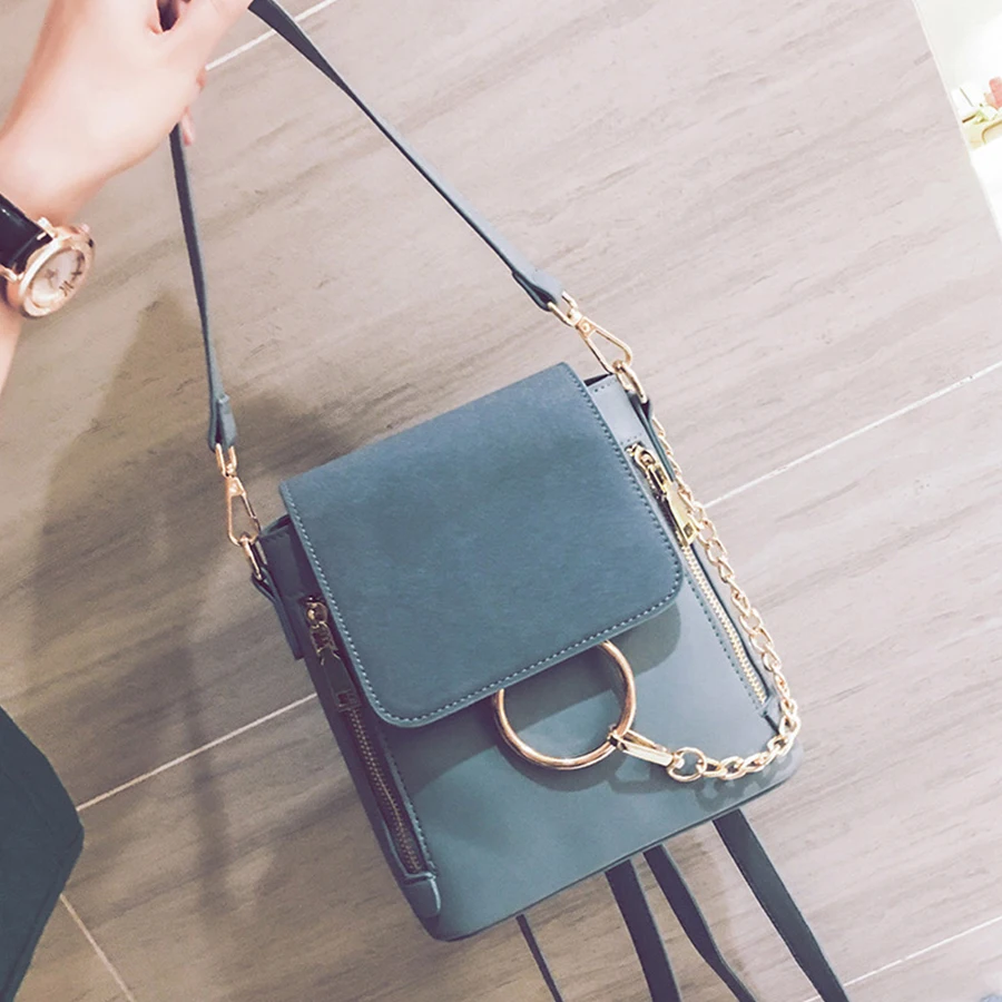 

Luxury Chains Lock Women Backpack Pu Leather Mini Women School Travel Backpacks New Design Small Schoolbags For Teenage Girls