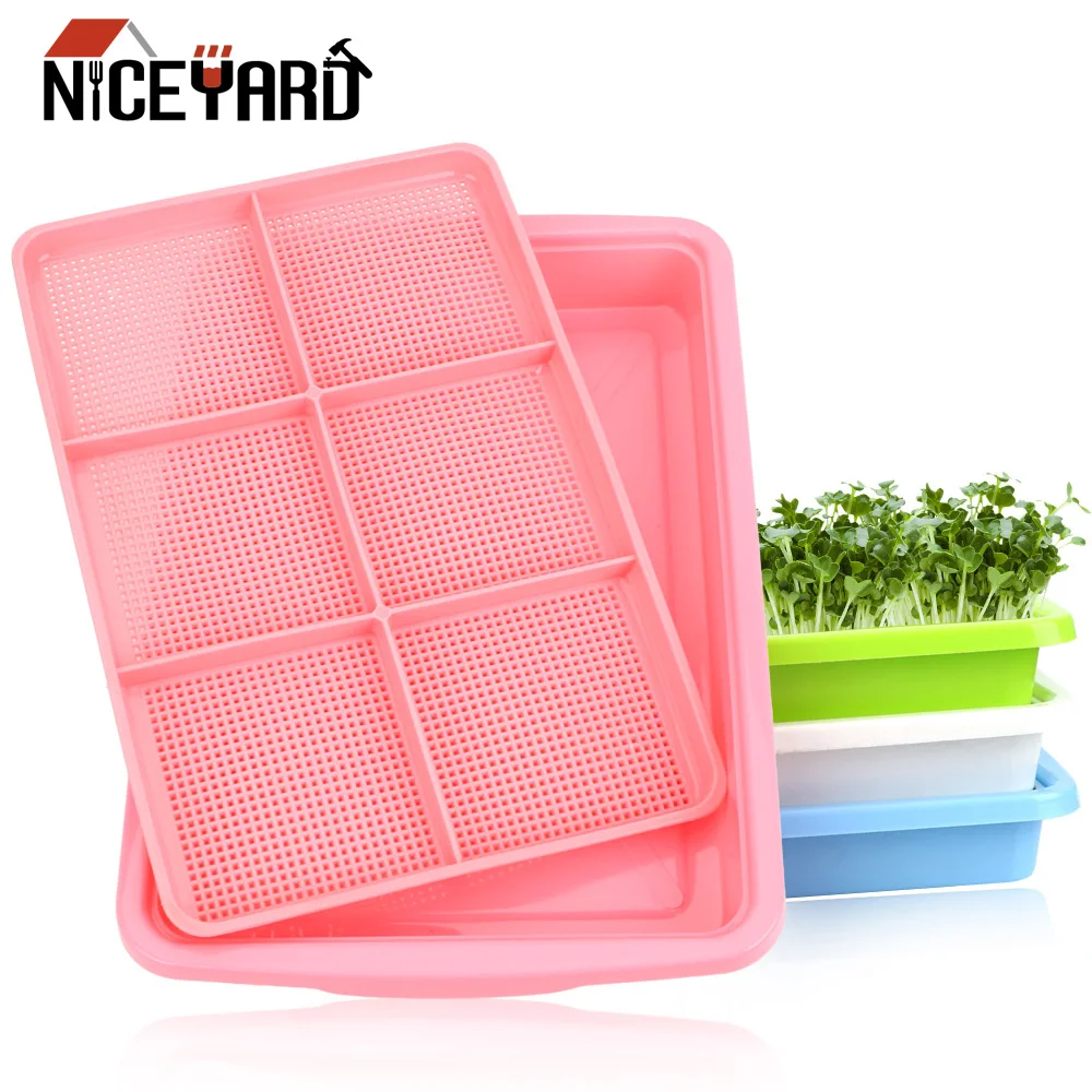 

NICEYARD Plate Seedling Tray 1 piece Double Layer Bean Sprouts Growing Wheat seedlings Nursery Pots Plant Tool Planting Dishes