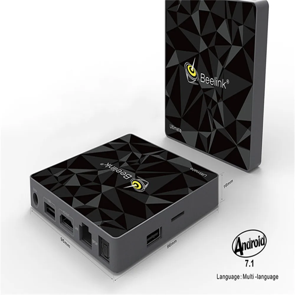 GT1 Ultimate Android 7.1 Smart Network TV Box 3G Eight-core DDR4+32G set-top box supports OTA online upgrade