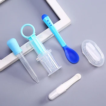 

5 Pcs/Set Newborn Baby Care Feeder Kit Health Care Aspirator Dropper Feeder Nursing Kit Multifunctional Baby Care Kits