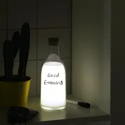 Творческий DIY сообщение светодиодный бутылки молока ночник режим сна синхронизации дом вечерние Декор