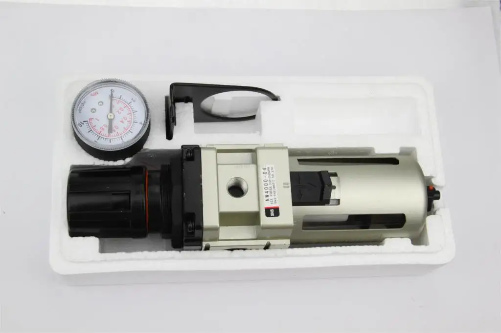 

SNS Pneumatic filter regulator AW4000-04 1/2"PT water separator air source processor manual drain ect.