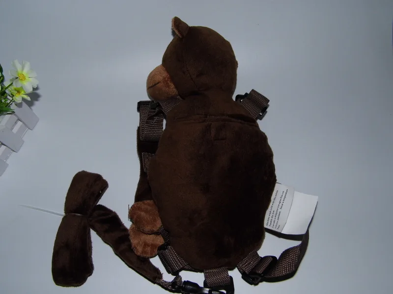 2 в 1 приятель коричневая обезяна; безопасность животных рюкзаки Bebe ходячие поводья шлейка для малышей GB-015