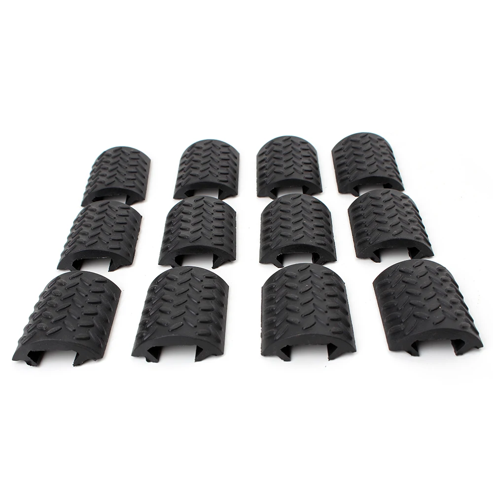 Ohhunt Universal Tactical Rubber Polymer Low Profile Handguard Enhanced Modular Full Profile Picatinny Rail Guard Covers (6)