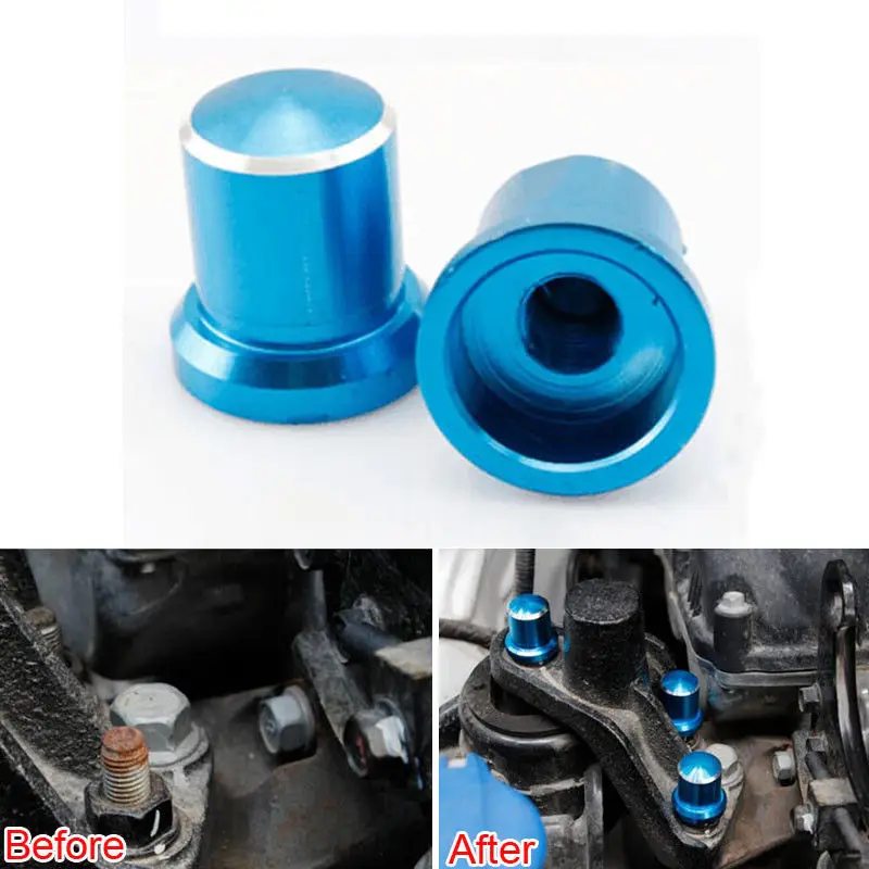 

BBQ@FUKA 3x Blue Protector Engine Mount Screw Nut Cap Cover Fit For Hyundai Rena Elantra Sonata IX35 Car accessory