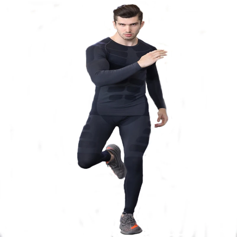 warm long johns Brand Winter Thermal Underwear Sets Men Quick Dry Anti-microbial Stretch Thermo Underwear Male Warm Long Johns Underwear Suits thermal bottoms mens
