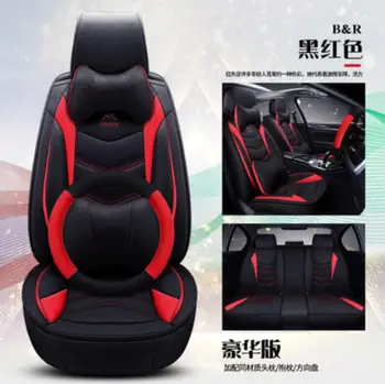 

Car Seat Cover Flax universal seat cushion Car Styling For Mitsubishi Pajero Sport OUTLANDER EX Lancer Galant EVO FORTIS styling