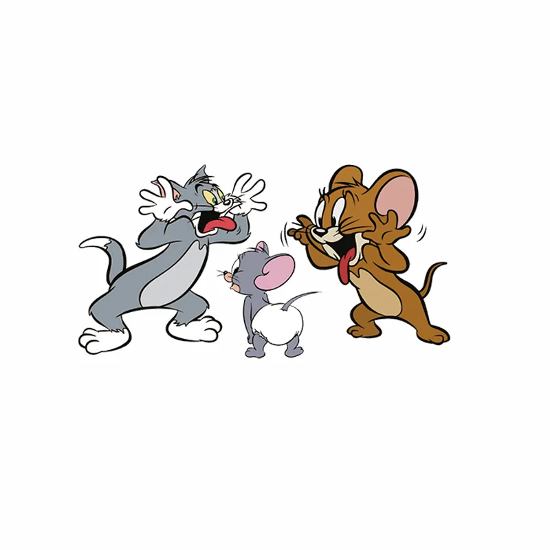 

Anime cartoon cat and mouse Tom and Jerry Iron On A-level Patches Heat Transfer Pyrography For DIY Clothing Decoration stickers