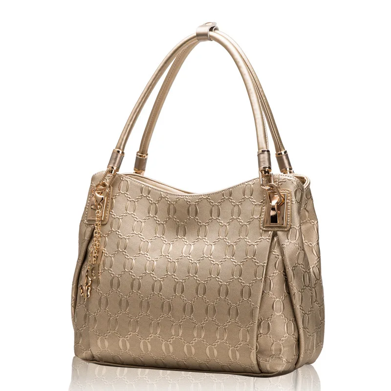 Ms. explosion models leather handbags Europe and the United States fashion zipper printing killer bags Trend dumplings shoulder