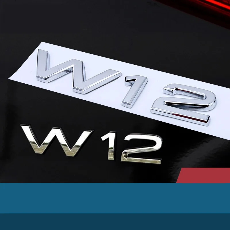 W12 сзади автомобиля стикер кузова наклейки для Audi A4 A6 A8 Q3 Q5 Q7 TT S8 S6 R8