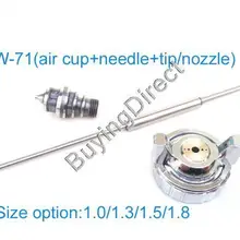 Детали пистолета для W-71/w-77/W-101, распылитель, воздушный колпачок, насадка и набор игл, ремонтный комплект