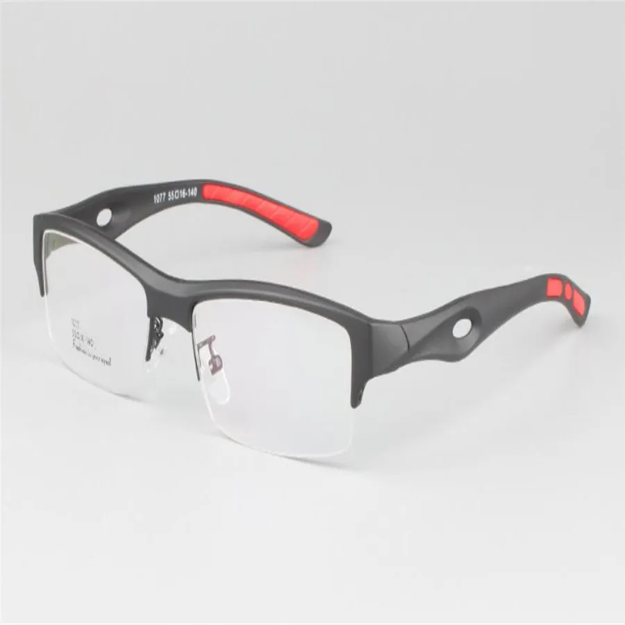 

MONGOTEN Brand Design Unisex Fashion Acetate Half Rim Clear Lens Myopia Eyewear Frame Ultralight Optical Goggle Eyeglasses