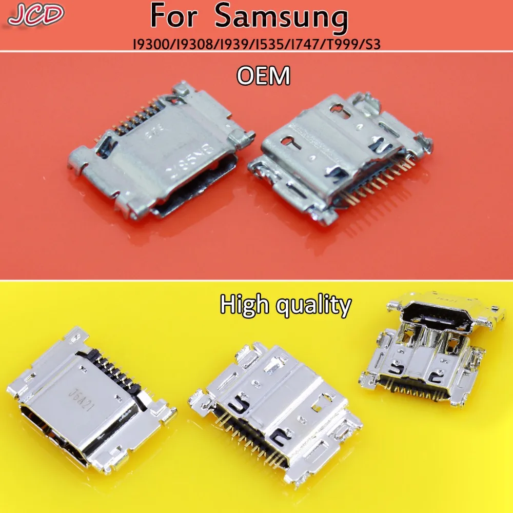 

JCD For Samsung Mini micro USB Charging Port Power Jack For Samsung Galaxy S3 i9300 I9305 USB Connector Micro USB Socket 11pin