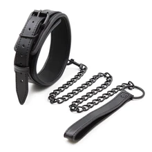 Bdsm Collar Leather And Iron Chain Link bdsm Slave Collars Women Bondage Collar Sex Toys For
