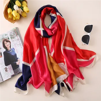 

Women fashion scarves long shawls High quality imitation silk pashmina wraps 1928