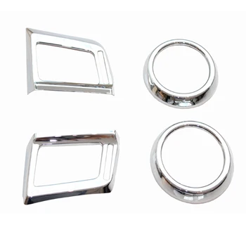 

For Toyota RAV4 RAV 4 2013 2014 2015 Inner Decoration Trim Air Condition Vent Outlet Frame Cover 4PCS Per Set ABS Chrome