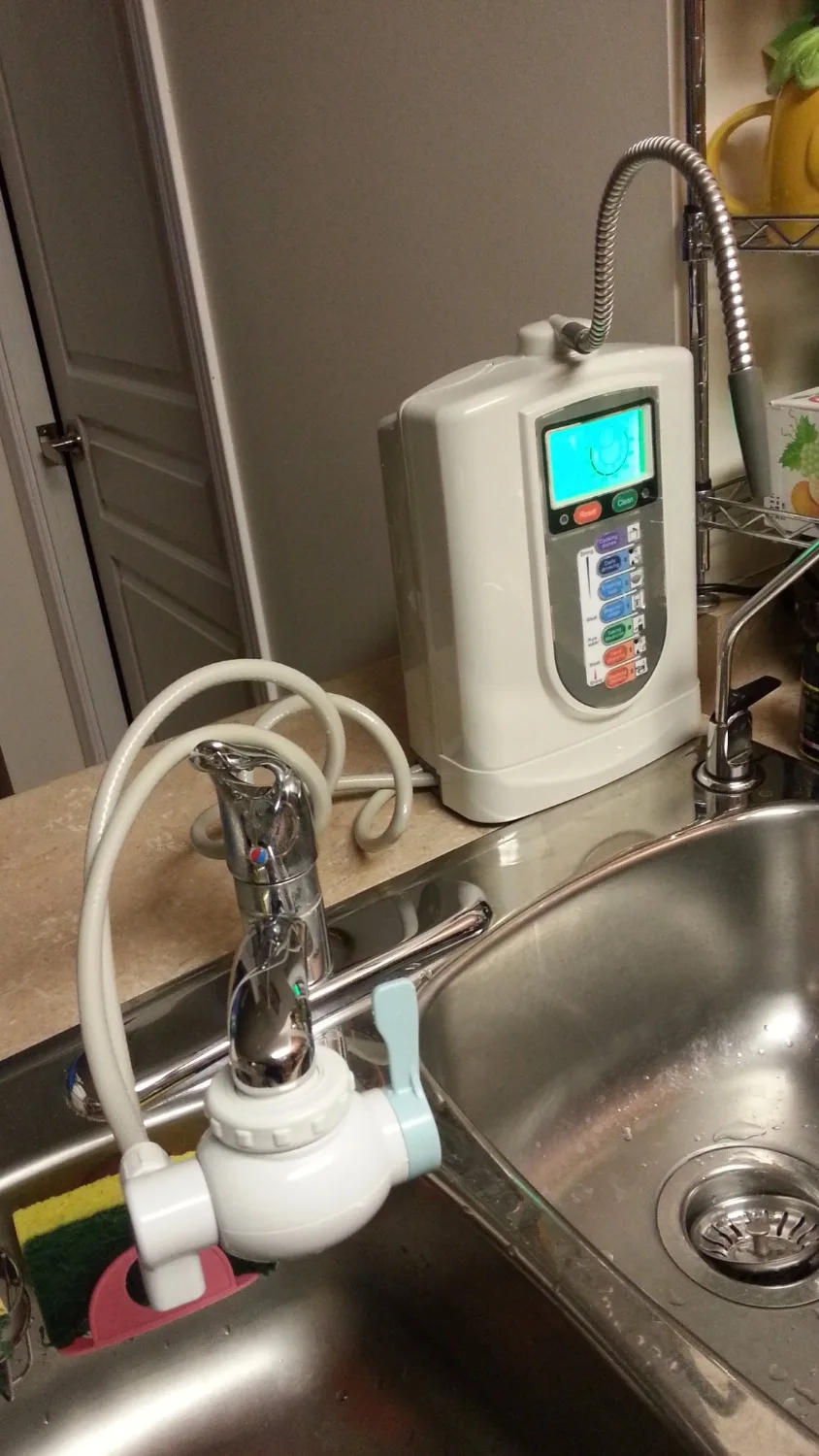 Online Envío gratuito ionizador de agua alcalino Kangen (Tecnología japonesa, hecho en China) con filtro NSF incorporado + tira de pH (una caja) superdotada