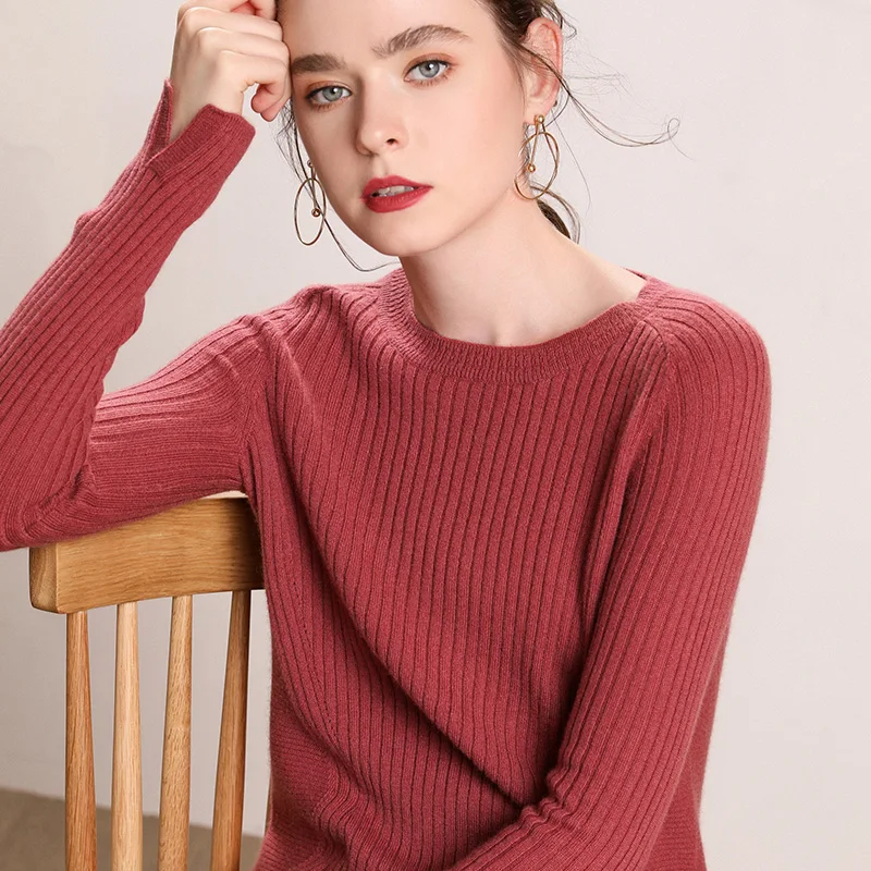 

Winter New Arrival Women Sweaters 100% Pure Cashmere Knitting Jumpers High Elastic Soft Pullovers Ladies 6Colors Standard Cloth