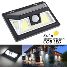 76 Core COB White Light PIR Human Body Sensing Wall Light Solar Sensor Corridor Light for Garden Outdoor Courtyard Lighting