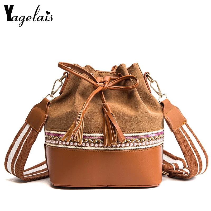 Fashion Style Women Buckets Bad Leather Ladies Single Shoulder Bags