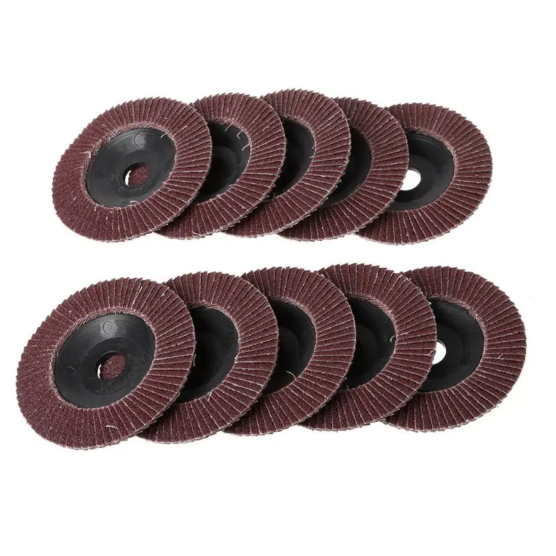 10Pcs 100mm/4inch Flap Disc Polishing Pad Plate Sander Paper Sanding Disk Grinding Wheel Abrasive Tools Grit 80
