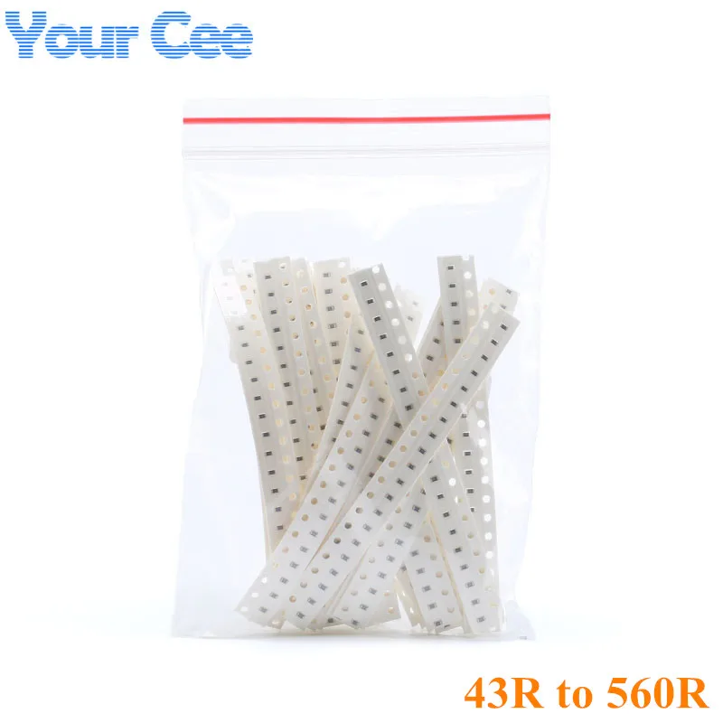 420pcs-500pcs 0603 SMD Resistor Kit 0-39R 43-560R 620R-12K 15K-220K 240K-5.1M Electronic Component Assorted Resistance 5% smd resistor smd chip resistor