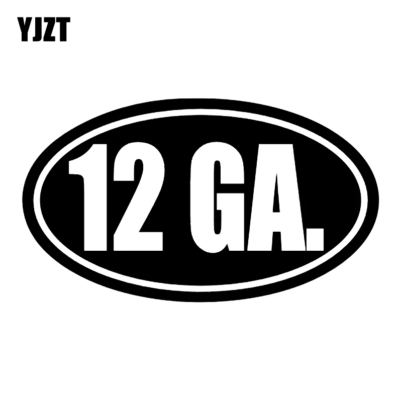 

YJZT 15.3CM*8.7CM Funny 12 GAUGE Vinyl Motorcycle Car-styling Car Sticker Decal Black Silver C11-1425