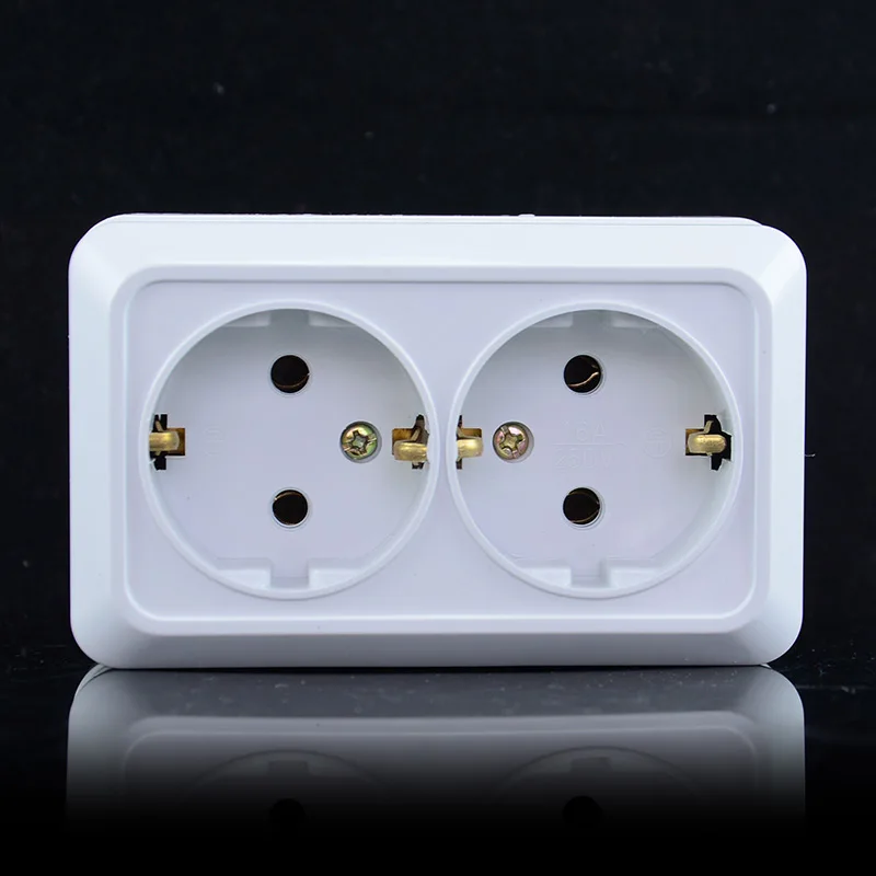 Europe open box with the German standard double wall power outlet ...